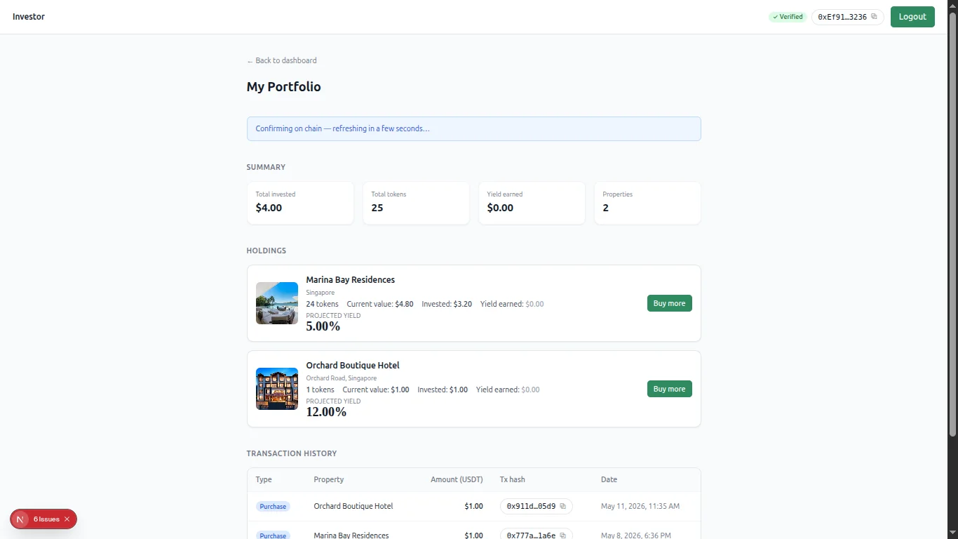Investor portfolio and holdings dashboard